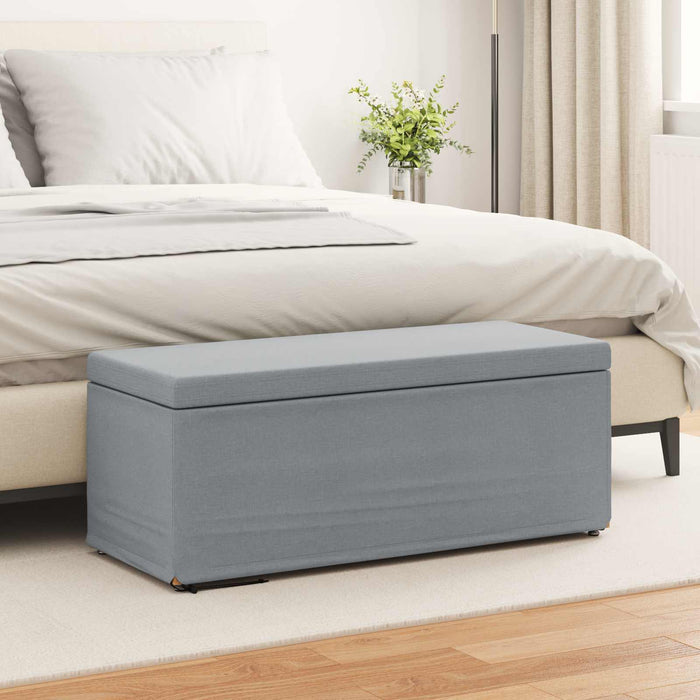 Taburet Gri deschis 101 x 41 x 40 cm Stofă și lemn prelucrat - WALTI WALTI