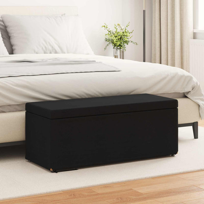 Taburet Negru 101 x 41 x 40 cm Stofă și lemn prelucrat - WALTI WALTI