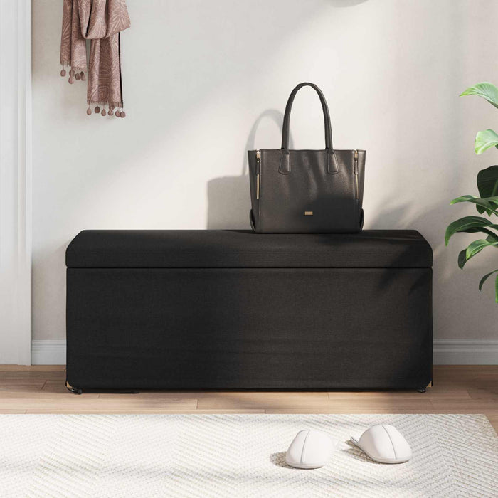 Taburet Negru 101 x 41 x 40 cm Stofă și lemn prelucrat - WALTI WALTI