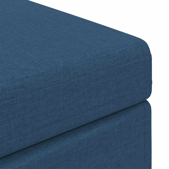 Taburet albastru 101 x 41 x 40 cm Stofă și lemn prelucrat - WALTI WALTI
