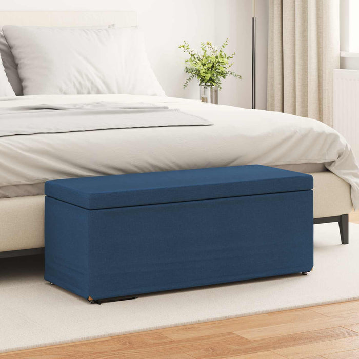 Taburet albastru 101 x 41 x 40 cm Stofă și lemn prelucrat - WALTI WALTI