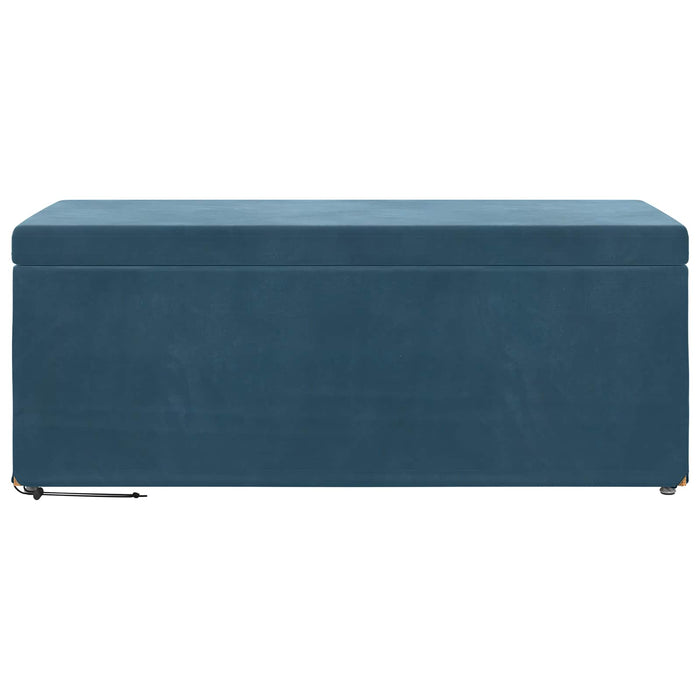 Taburet albastru 101 x 41 x 40 cm Catifea și lemn stratificat - WALTI WALTI