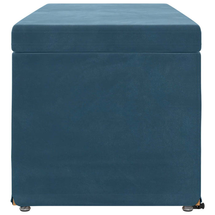 Taburet albastru 101 x 41 x 40 cm Catifea și lemn stratificat - WALTI WALTI