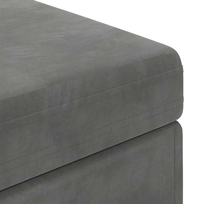 Taburet Gri închis 101 x 41 x 40 cm Catifea și lemn stratificat - WALTI WALTI