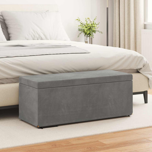Taburet Gri închis 101 x 41 x 40 cm Catifea și lemn stratificat - WALTI WALTI