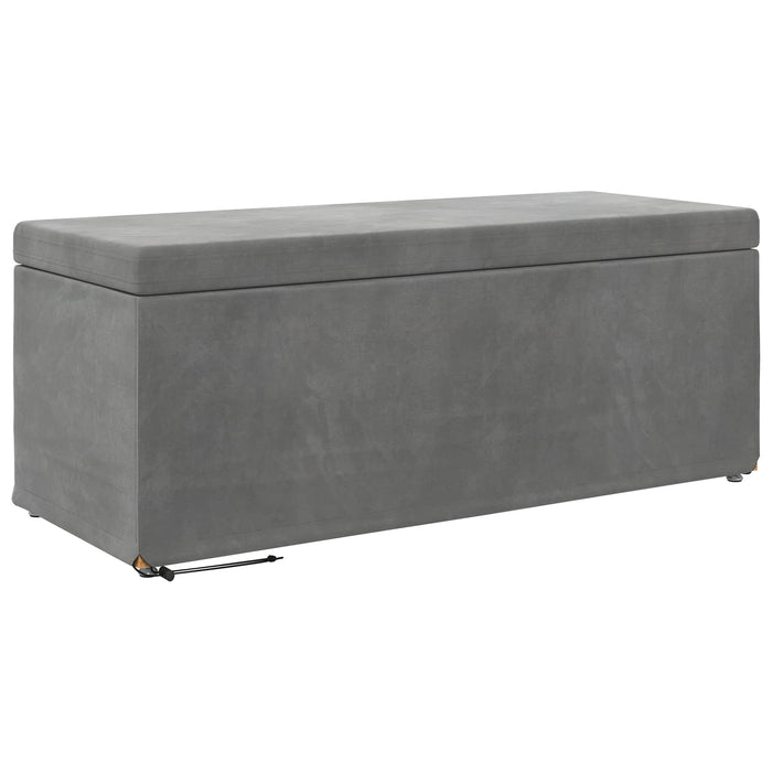 Taburet Gri închis 101 x 41 x 40 cm Catifea și lemn stratificat - WALTI WALTI