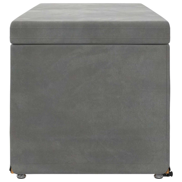 Taburet Gri închis 101 x 41 x 40 cm Catifea și lemn stratificat - WALTI WALTI