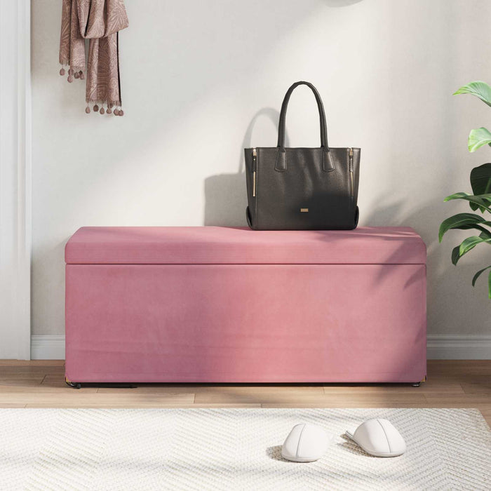 Taburet Roz 101 x 41 x 40 cm Catifea și lemn stratificat - WALTI WALTI