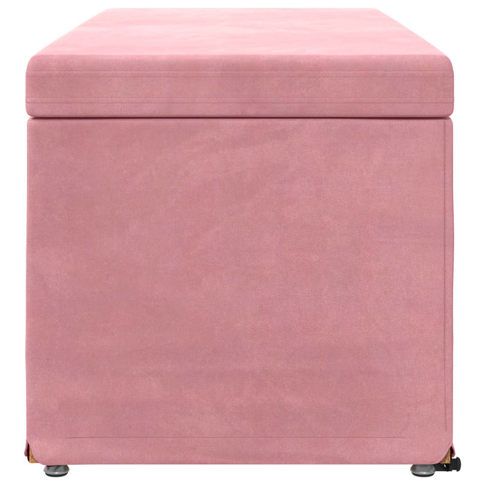 Taburet Roz 101 x 41 x 40 cm Catifea și lemn stratificat - WALTI WALTI