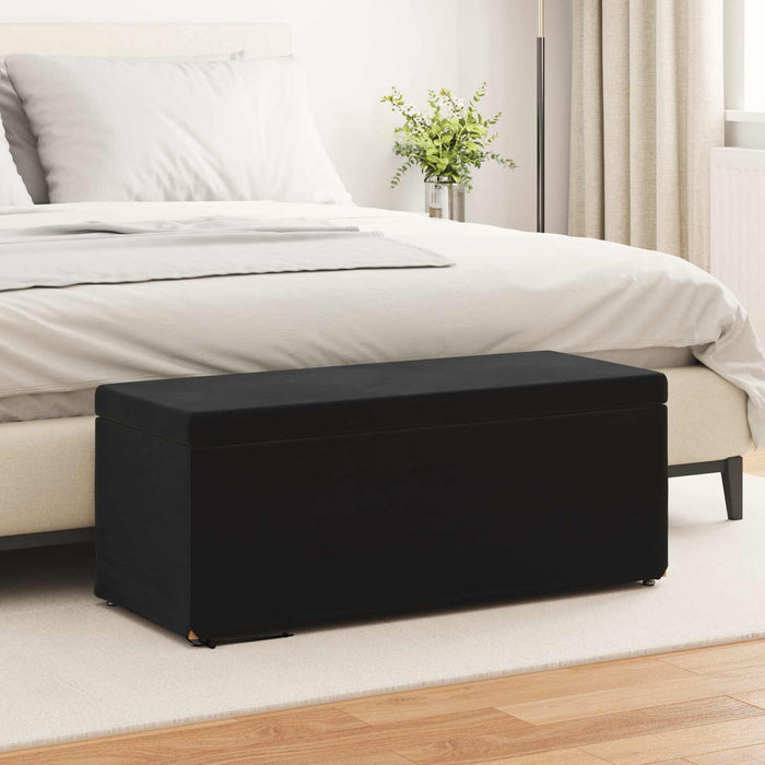 Taburet Negru 101 x 41 x 40 cm Catifea și lemn stratificat - WALTI WALTI
