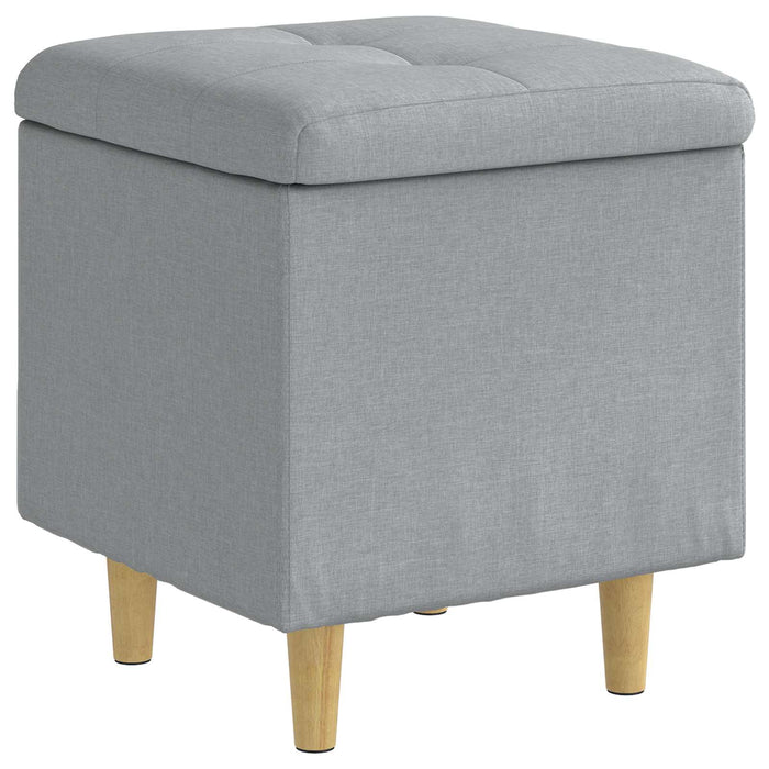 Ottoman cu Depozitare Gri deschis 40 x 40 x 45 cm țesătură - WALTI WALTI