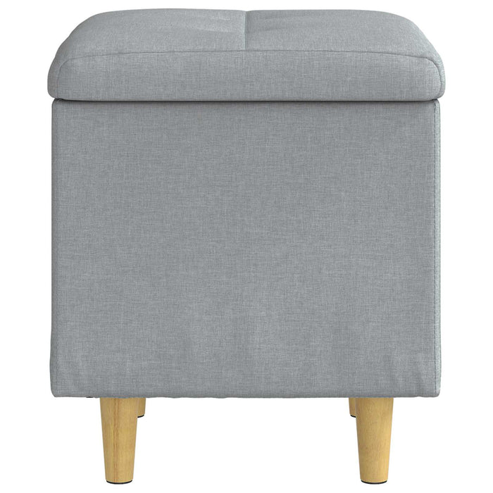 Ottoman cu Depozitare Gri deschis 40 x 40 x 45 cm țesătură - WALTI WALTI