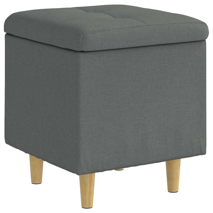 Ottomană de depozitare Gri închis 40 x 40 x 45 cm țesătură - WALTI WALTI