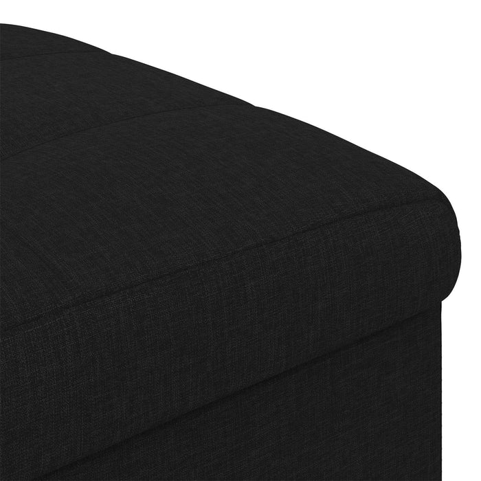 Ottomană de depozitare cu pernă Negru 40 x 40 x 45 cm țesătură - WALTI WALTI