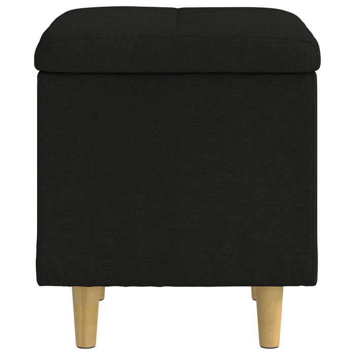Ottomană de depozitare cu pernă Negru 40 x 40 x 45 cm țesătură - WALTI WALTI