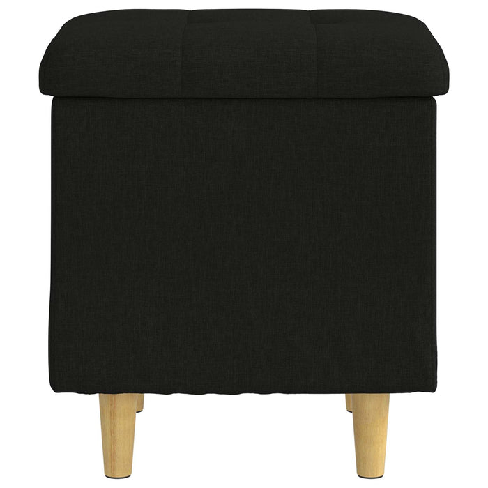 Ottomană de depozitare cu pernă Negru 40 x 40 x 45 cm țesătură - WALTI WALTI