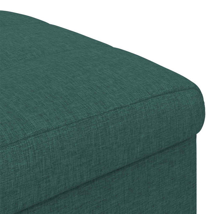 Ottomană de depozitare Verde închis 40 x 40 x 45 cm țesătură - WALTI WALTI