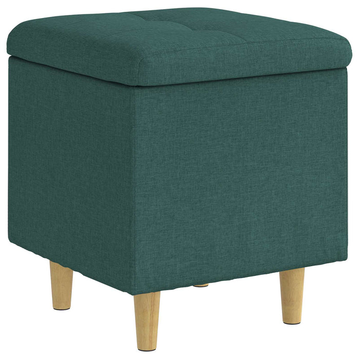 Ottomană de depozitare Verde închis 40 x 40 x 45 cm țesătură - WALTI WALTI