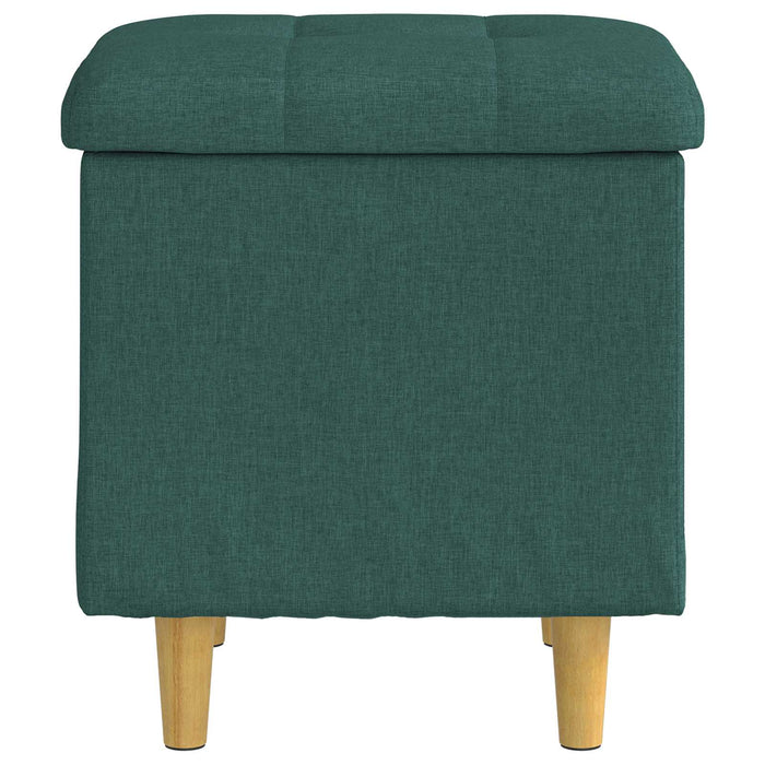 Ottomană de depozitare Verde închis 40 x 40 x 45 cm țesătură - WALTI WALTI