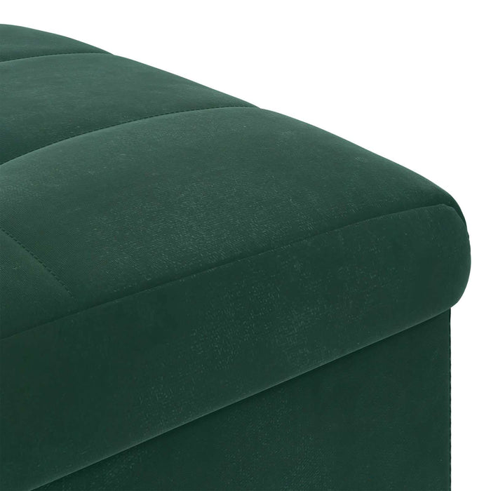 Ottomană de depozitare Verde închis 40 x 40 x 45 cm Catifea - WALTI WALTI