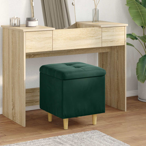 Ottomană de depozitare Verde închis 40 x 40 x 45 cm Catifea - WALTI WALTI