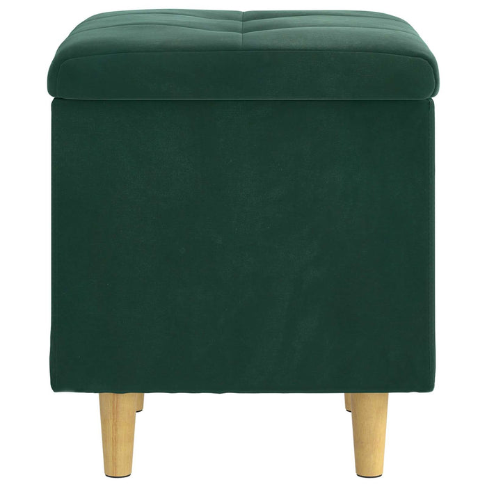 Ottomană de depozitare Verde închis 40 x 40 x 45 cm Catifea - WALTI WALTI