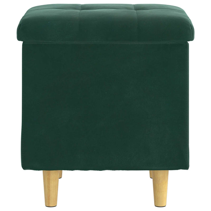 Ottomană de depozitare Verde închis 40 x 40 x 45 cm Catifea - WALTI WALTI