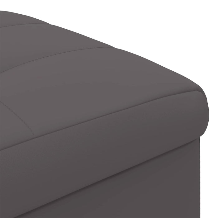Ottomană de depozitare Gri 40 x 40 x 45 cm Piele artificială - WALTI WALTI