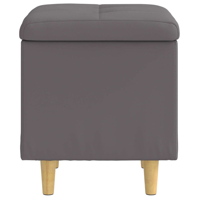 Ottomană de depozitare Gri 40 x 40 x 45 cm Piele artificială - WALTI WALTI