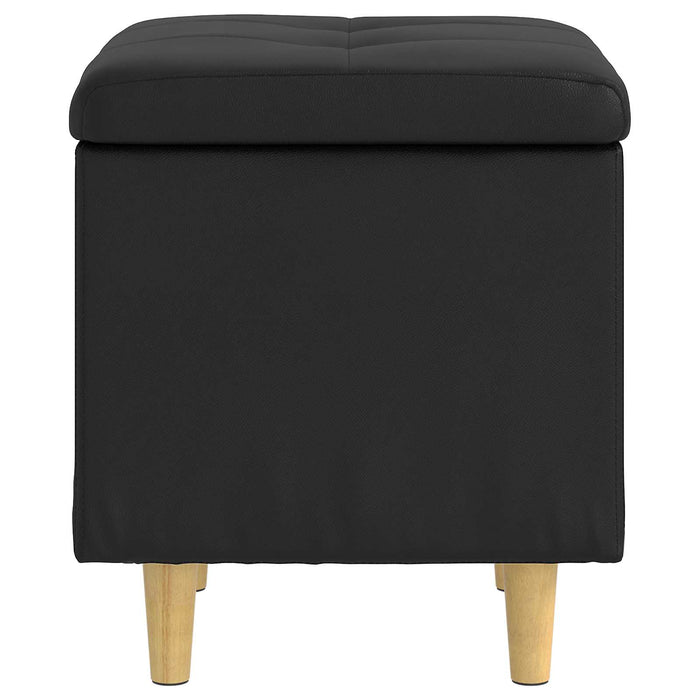 Ottomană de depozitare Negru 40 x 40 x 45 cm Piele artificială - WALTI WALTI