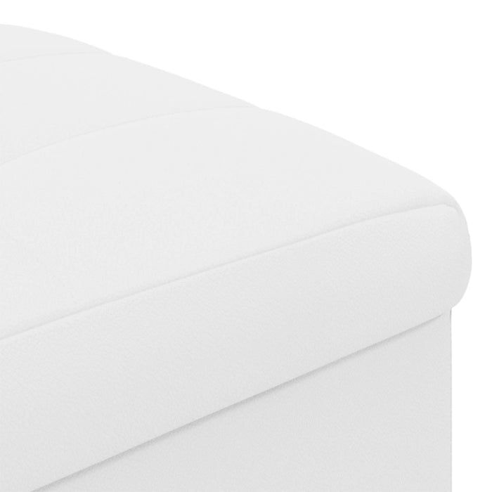 Ottomană de depozitare Alb 40 x 40 x 45 cm Piele artificială - WALTI WALTI