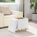 Ottomană de depozitare Alb 40 x 40 x 45 cm Piele artificială - WALTI WALTI