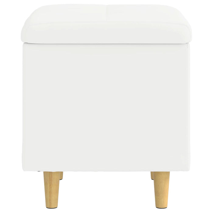 Ottomană de depozitare Alb 40 x 40 x 45 cm Piele artificială - WALTI WALTI