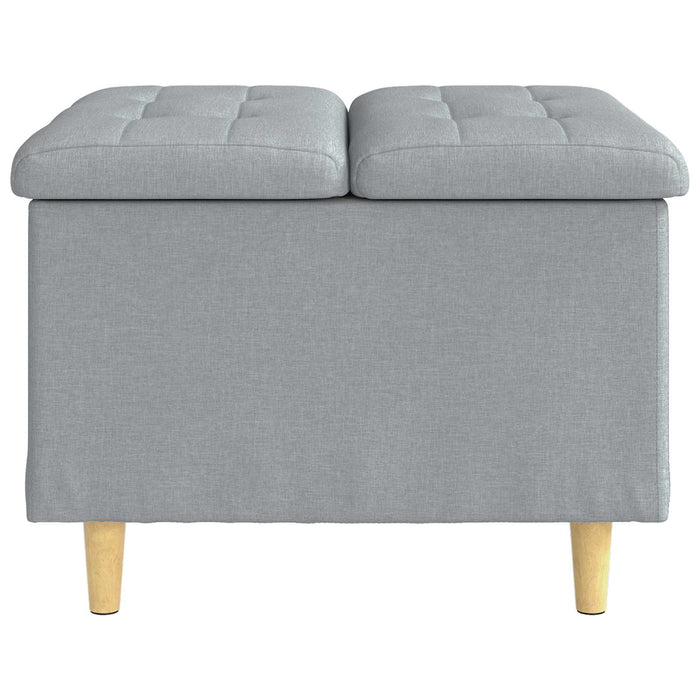 Ottomană de depozitare Gri deschis 60 x 60 x 45 cm țesătură - WALTI WALTI