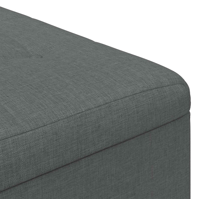 Ottomană de depozitare Gri închis 60 x 60 x 45 cm țesătură - WALTI WALTI