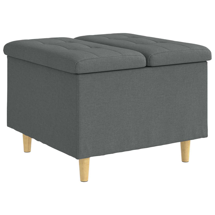 Ottomană de depozitare Gri închis 60 x 60 x 45 cm țesătură - WALTI WALTI