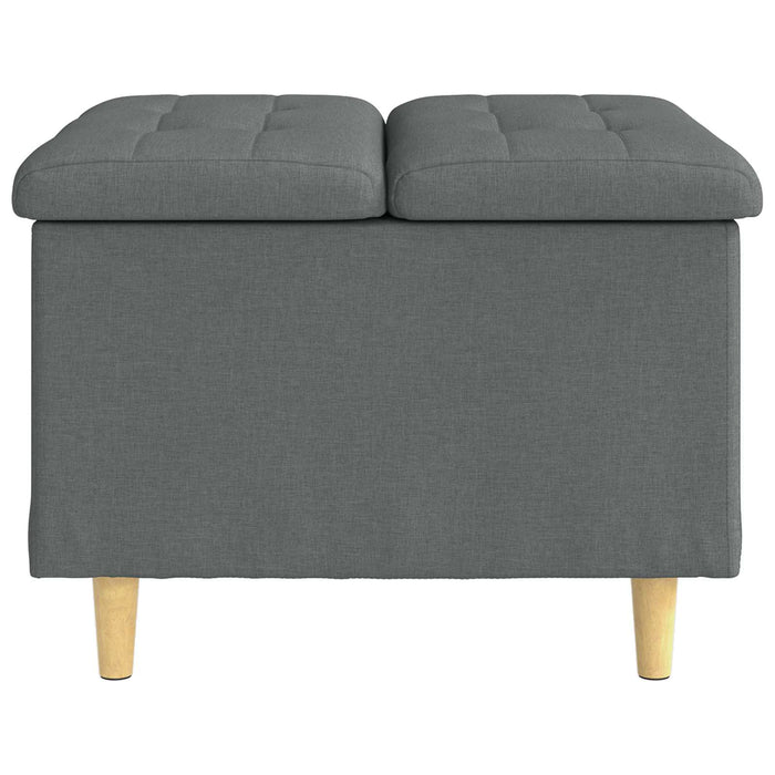 Ottomană de depozitare Gri închis 60 x 60 x 45 cm țesătură - WALTI WALTI