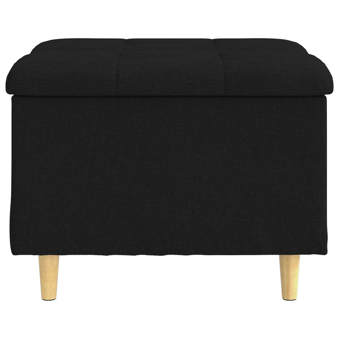 Ottomană de depozitare cu pernă Negru 60 x 60 x 45 cm țesătură - WALTI WALTI