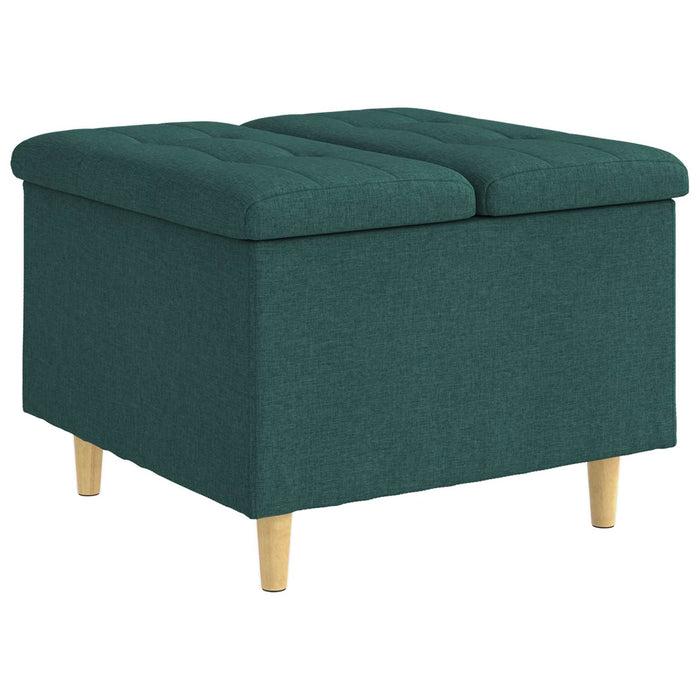 Ottomană de depozitare Verde închis 60 x 60 x 45 cm țesătură - WALTI WALTI