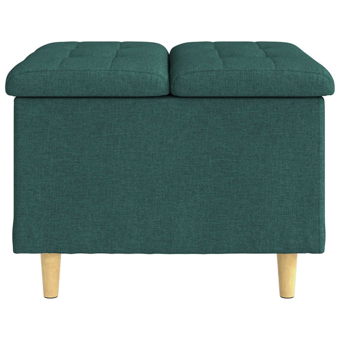 Ottomană de depozitare Verde închis 60 x 60 x 45 cm țesătură - WALTI WALTI