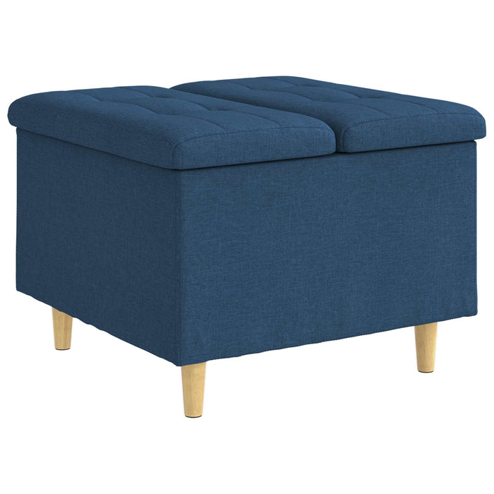 Ottomană de depozitare albastru 60 x 60 x 45 cm țesătură - WALTI WALTI