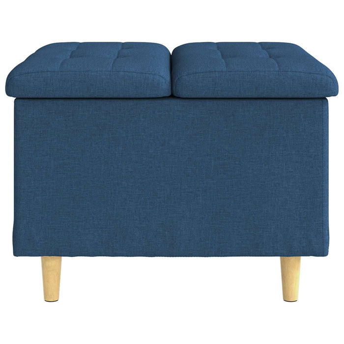 Ottomană de depozitare albastru 60 x 60 x 45 cm țesătură - WALTI WALTI