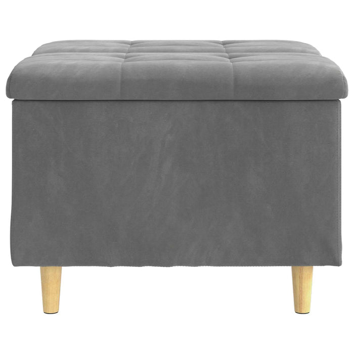 Ottomană de depozitare Gri închis 60 x 60 x 45 cm Catifea - WALTI WALTI