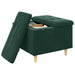 Ottomană de depozitare Verde închis 60 x 60 x 45 cm Catifea - WALTI WALTI