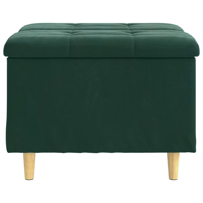 Ottomană de depozitare Verde închis 60 x 60 x 45 cm Catifea - WALTI WALTI