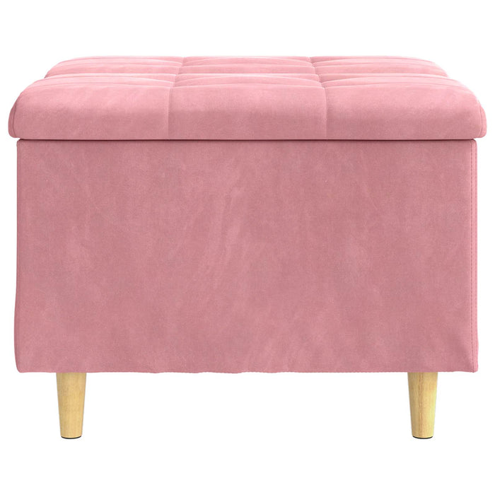 Ottomană de depozitare cu pernă Roz 60 x 60 x 45 cm Catifea - WALTI WALTI