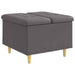 Ottomană de depozitare Gri 60 x 60 x 45 cm Piele artificială - WALTI WALTI