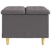 Ottomană de depozitare Gri 60 x 60 x 45 cm Piele artificială - WALTI WALTI