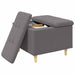 Ottomană de depozitare Gri 60 x 60 x 45 cm Piele artificială - WALTI WALTI