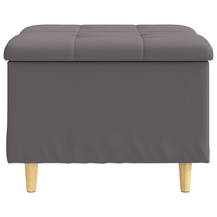 Ottomană de depozitare Gri 60 x 60 x 45 cm Piele artificială - WALTI WALTI